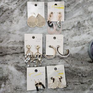 a new day Women's Earrings 6 Pair NWT Nickle Free